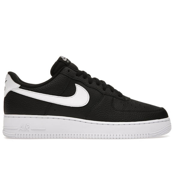 Nike Men's Air Force 1 Low '07 Black White Pebbled Leather Basketball Shoes, from StockX