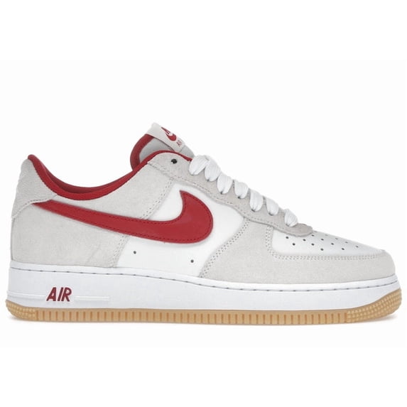 Nike Men's Air Force 1 Low '07 LV8 Summit White Varsity Red Gum Shoes, from StockX