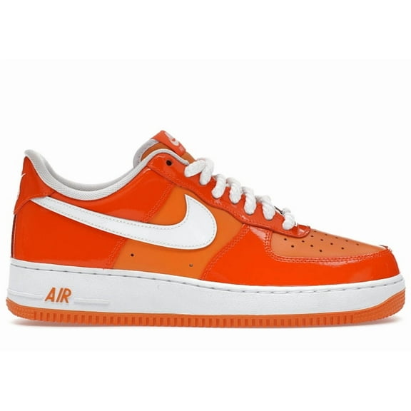Nike Men's Air Force 1 Low '07 Orange White Patent Shoes, from StockX