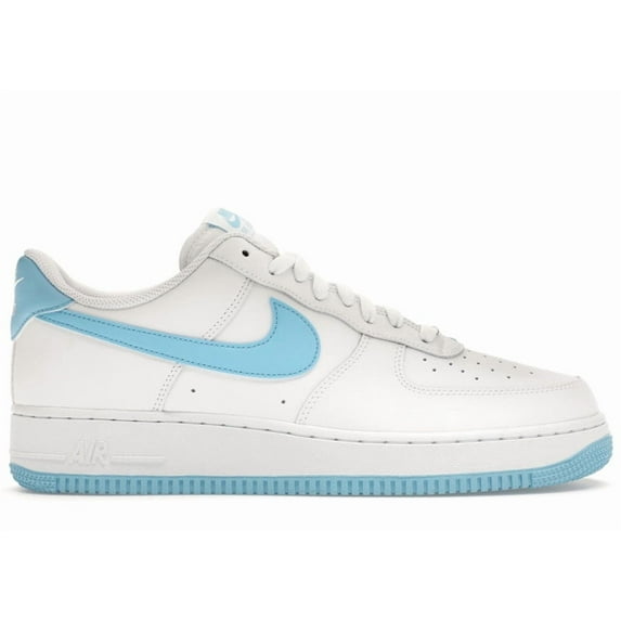 Nike Men's Air Force 1 Low '07 White Aquarius Blue Shoes, from StockX