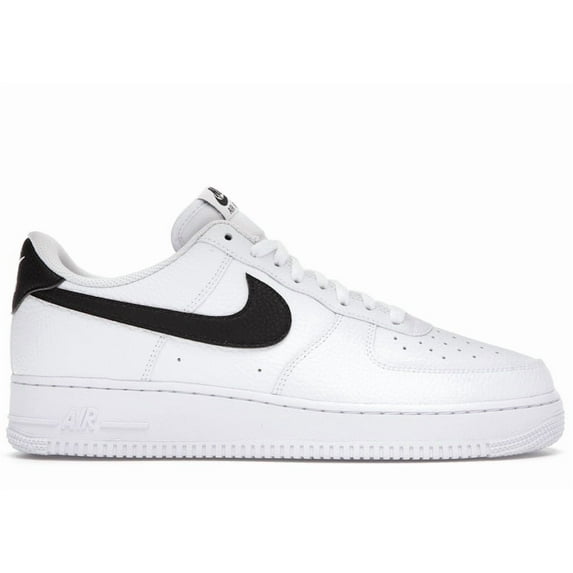Nike Men's Air Force 1 Low '07 White Black Pebbled Leather Basketball Shoes, from StockX