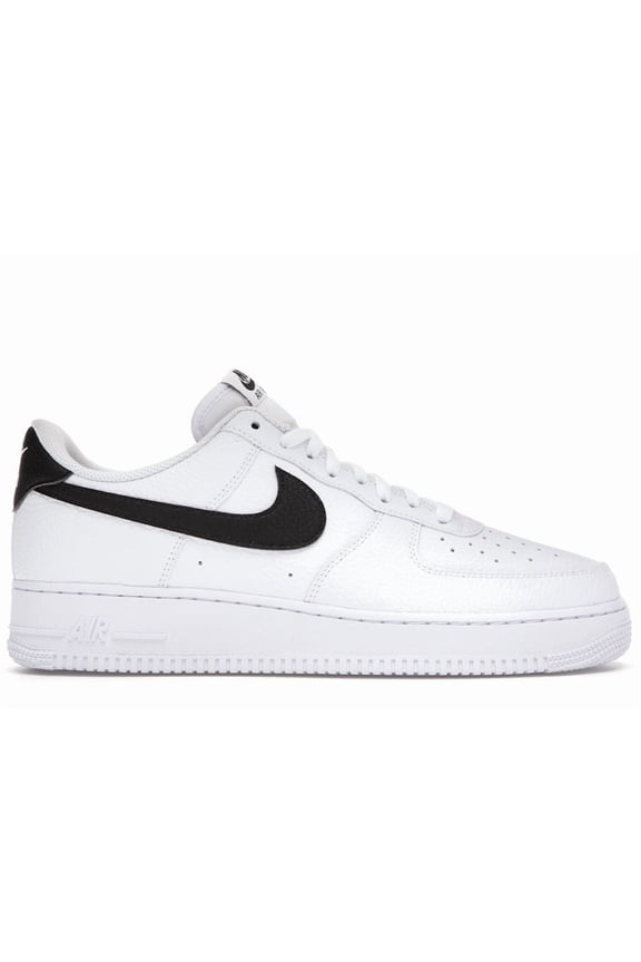 Men's Air Force 1 Low '07 White Black Pebbled Leather Basketball Shoes, from StockX