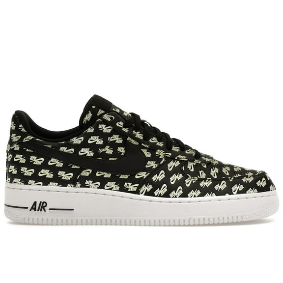 Nike Men's Air Force 1 Low All Over Logo Black Shoes, from StockX