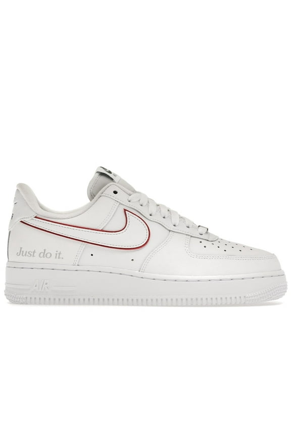 Men's Air Force 1 Low Just Do It White Noble Green Metallic Silver University Red Shoes, from StockX