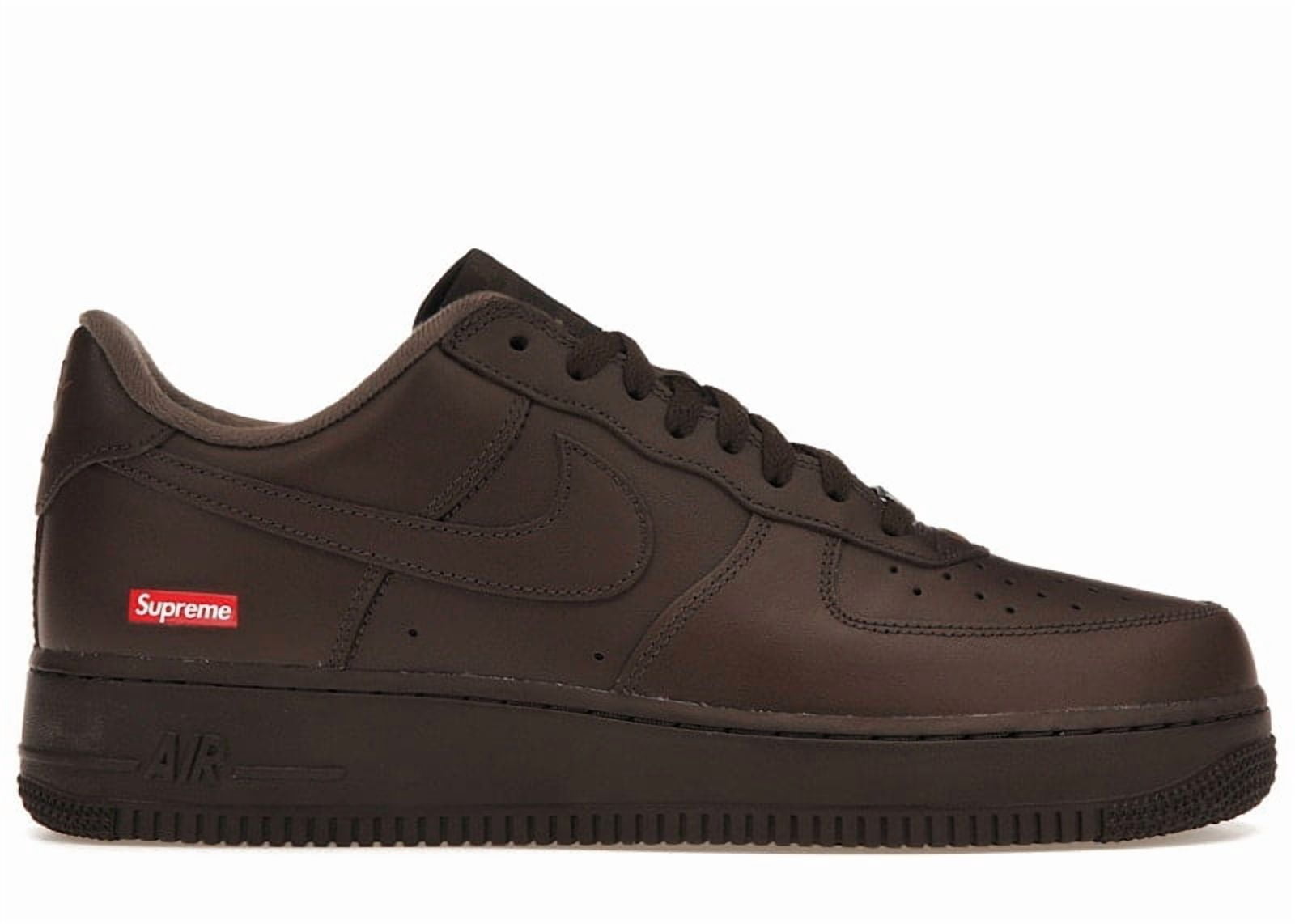 Nike Air Force 1 Supreme ブラウン Nike Men's Air Force 1 Low Supreme Baroque Brown Shoes, from