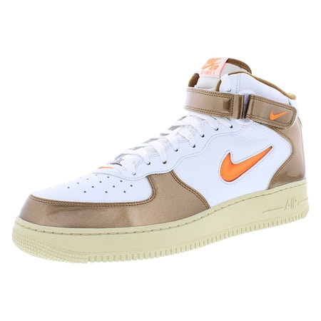 Nike Air Force 1 Mid QS White/Total Orange-Ale Brown DH5623-100 Men's Size 15