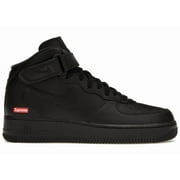 NIKE Men's Air Force 1 Mid Supreme Black Basketball Shoes, from StockX