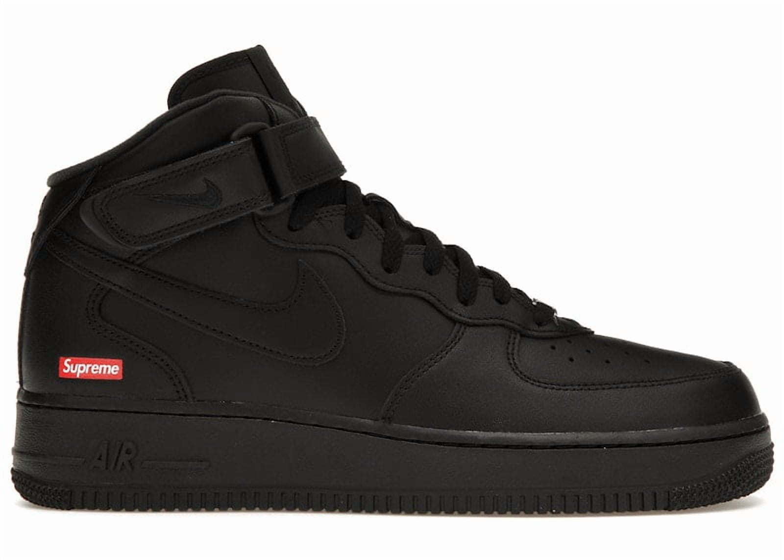 Nike Men's Air Force 1 Mid Supreme Black Basketball Shoes, from StockX