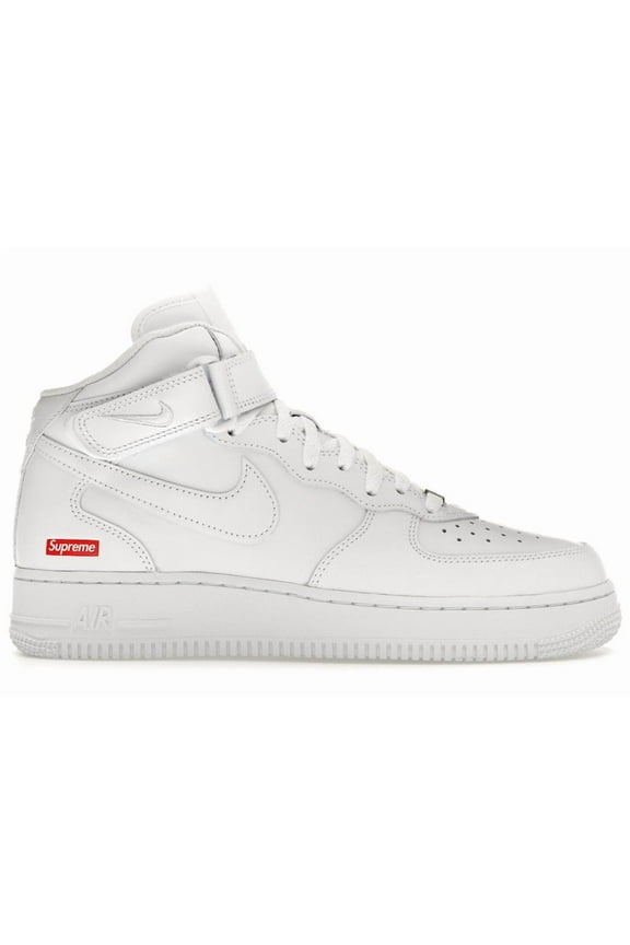 Men's Air Force 1 Mid Supreme White Basketball Shoes, from StockX