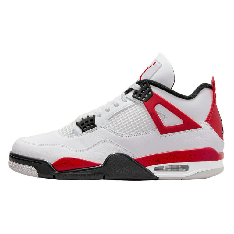 シューズ(男性用) AIR JORDAN 4 RETRO Red Cement Air Jordan Men's 4 Retro 'Red Cement' Sneaker 2023, White/Fire Red