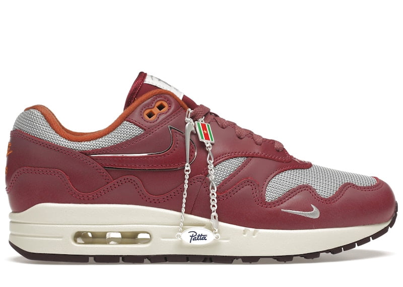 Nike Men's Air Max 1 Patta Waves Rush Maroon (with Bracelet) Running Shoes, from StockX