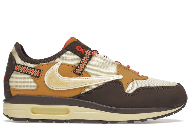Nike Men's Air Max 1 Travis Scott Cactus Jack Baroque Brown Running Shoes, from StockX