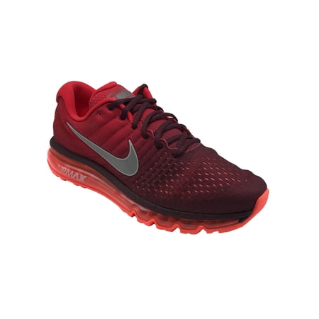 nike mens air max 2017 running shoes (10.5 m us, night maroon/white/gym red)