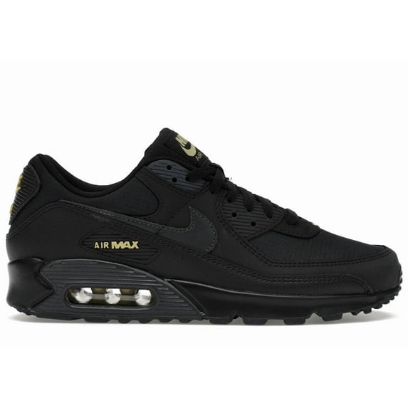 Nike Men's Air Max 90 Black Buff Gold Running Shoes, from StockX