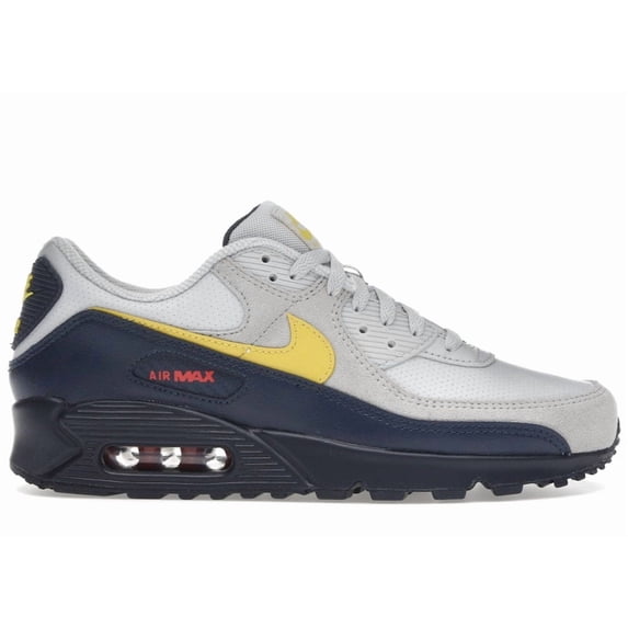 Nike Men's Air Max 90 Neutral Grey Tour Yellow Running Shoes, from StockX