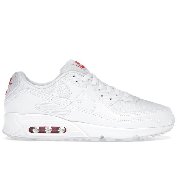Nike Men's Air Max 90 White Light Crimson Running Shoes, from StockX