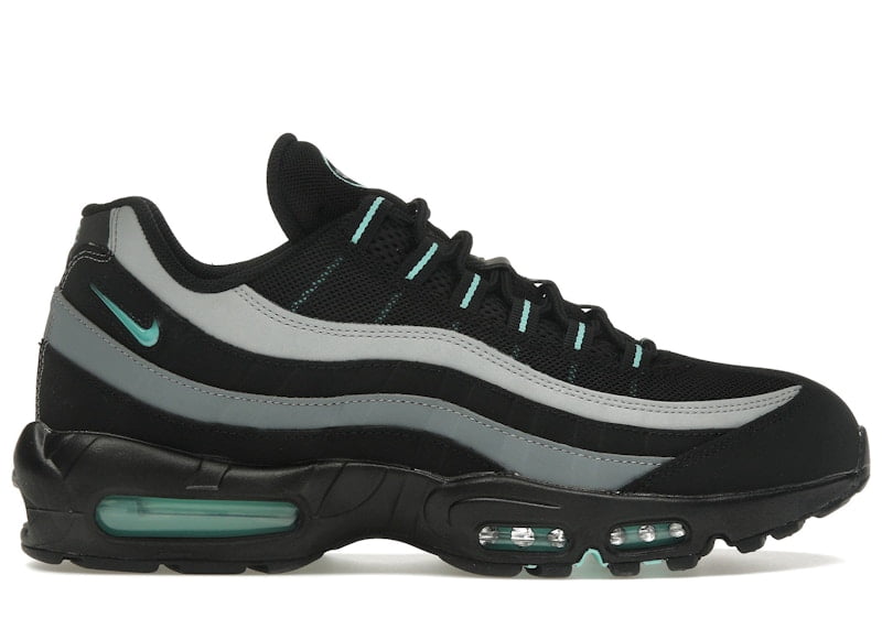 Nike Men's Air Max 95 Black Aurora Green Running Shoes, from StockX