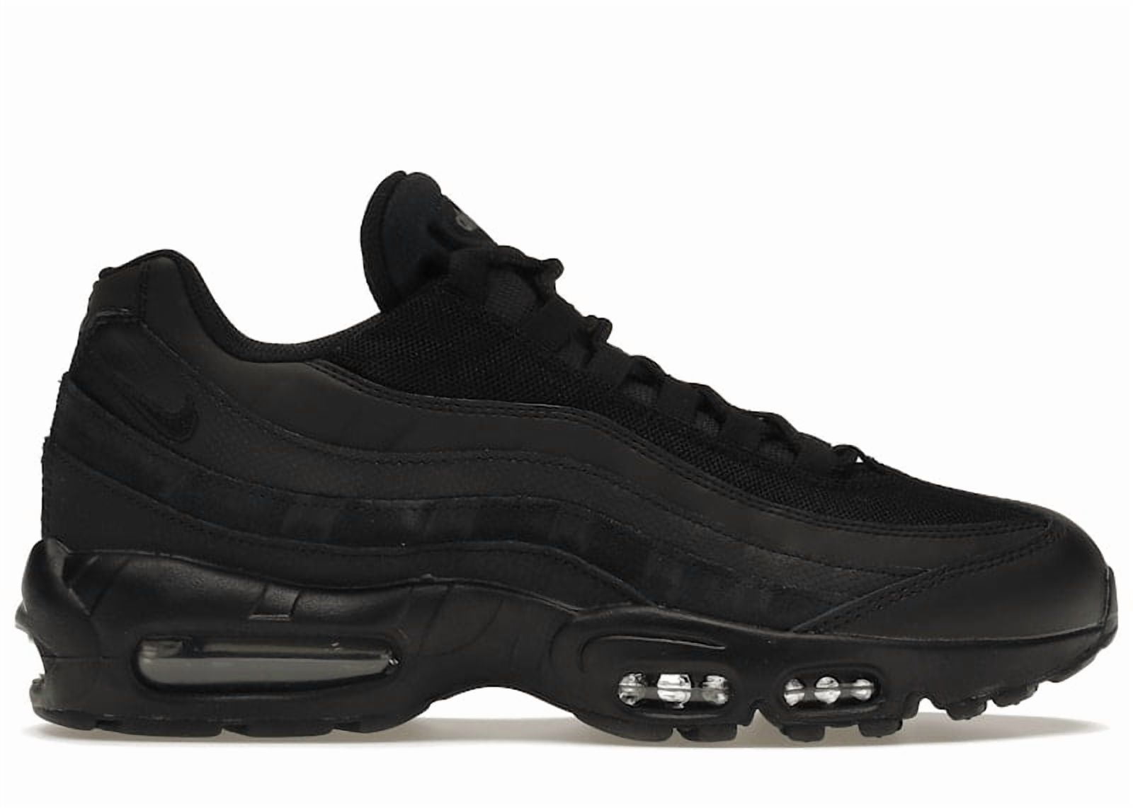 Nike Men's Air Max 95 Essential Triple Black Running Shoes, from