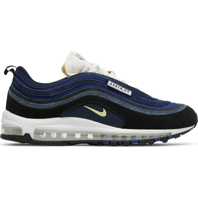 Nike Men's Air Max 97 Running Shoes, Color: Zitron-deep Royal Blue-obsidian, 10 -
