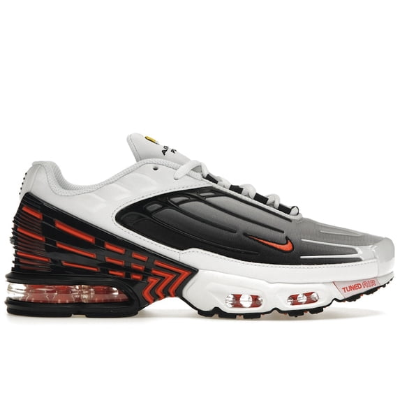 Nike Men's Air Max Plus 3 White Black Team Orange Running Shoes, from StockX