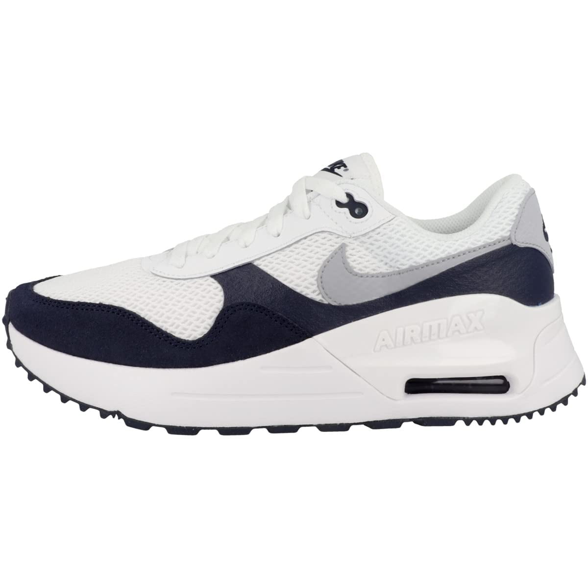 Nike Men's Air Max SYSTM Running Shoes, White/Wolf Grey-Obsidian, 10.5 M US
