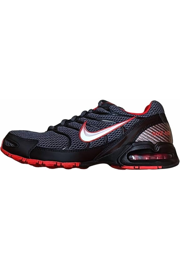 Men's Air Max Torch 4 Running Shoe Size 8.5 (343846-006) Dark Grey/Metallic Silver/Red