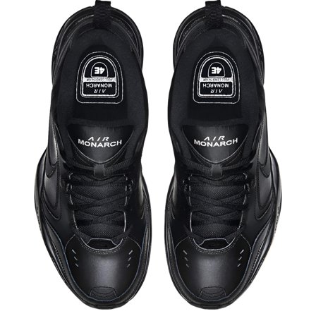 Nike Men's Air Monarch IV Walking Shoe, Black, 11.5 4E(XW) US