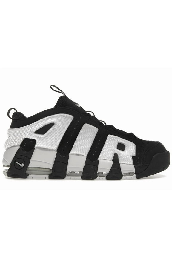 Men's Air More Uptempo Low Black Photon Dust Shoes, from StockX