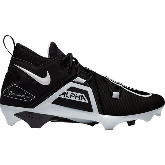 Nike Men's Alpha Menace Pro 3 Mid Football Cleats (Black/White, 11, D)