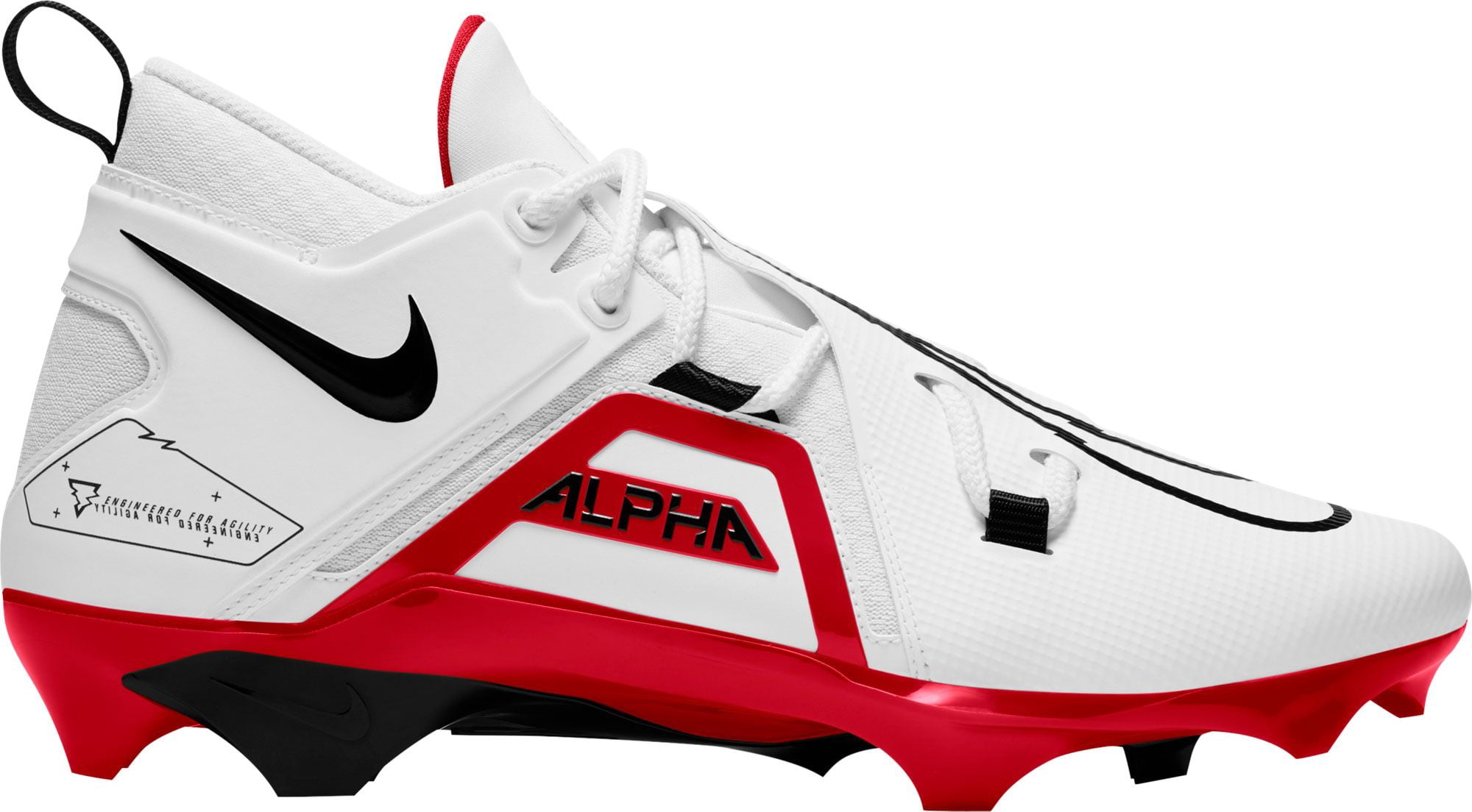 ✅ New Nike Alpha Menace Pro 3 Men\'s Size 13 White Mid Cut Football Cleats Nike mens Alpha Menace Pro 3 Football Cleat US size 13 white  main image 3