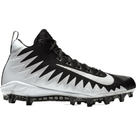 Nike Men's Alpha Menace Pro Mid Football Cleats Black/Silver 9