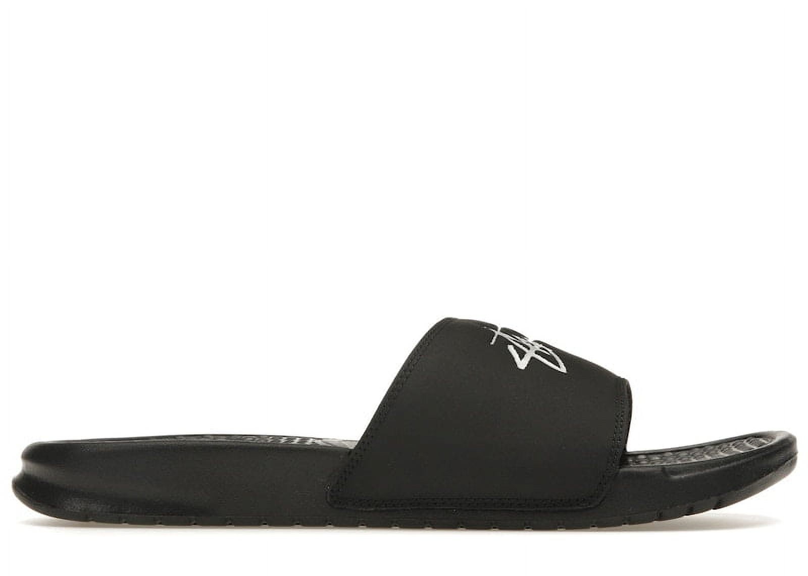 Stussy × Nike Benassi Slide \"Off Noir\" Benassi x Stüssy 'Off Noir' Release Date. Nike SNKRS