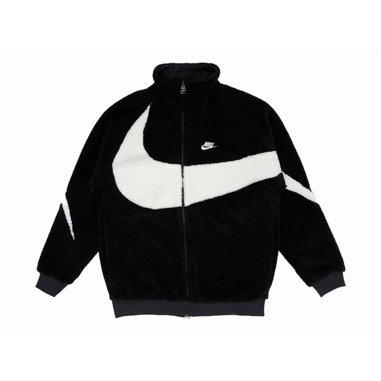 Nike Men's Big Swoosh Reversible Boa Jacket (Asia Sizing) Black