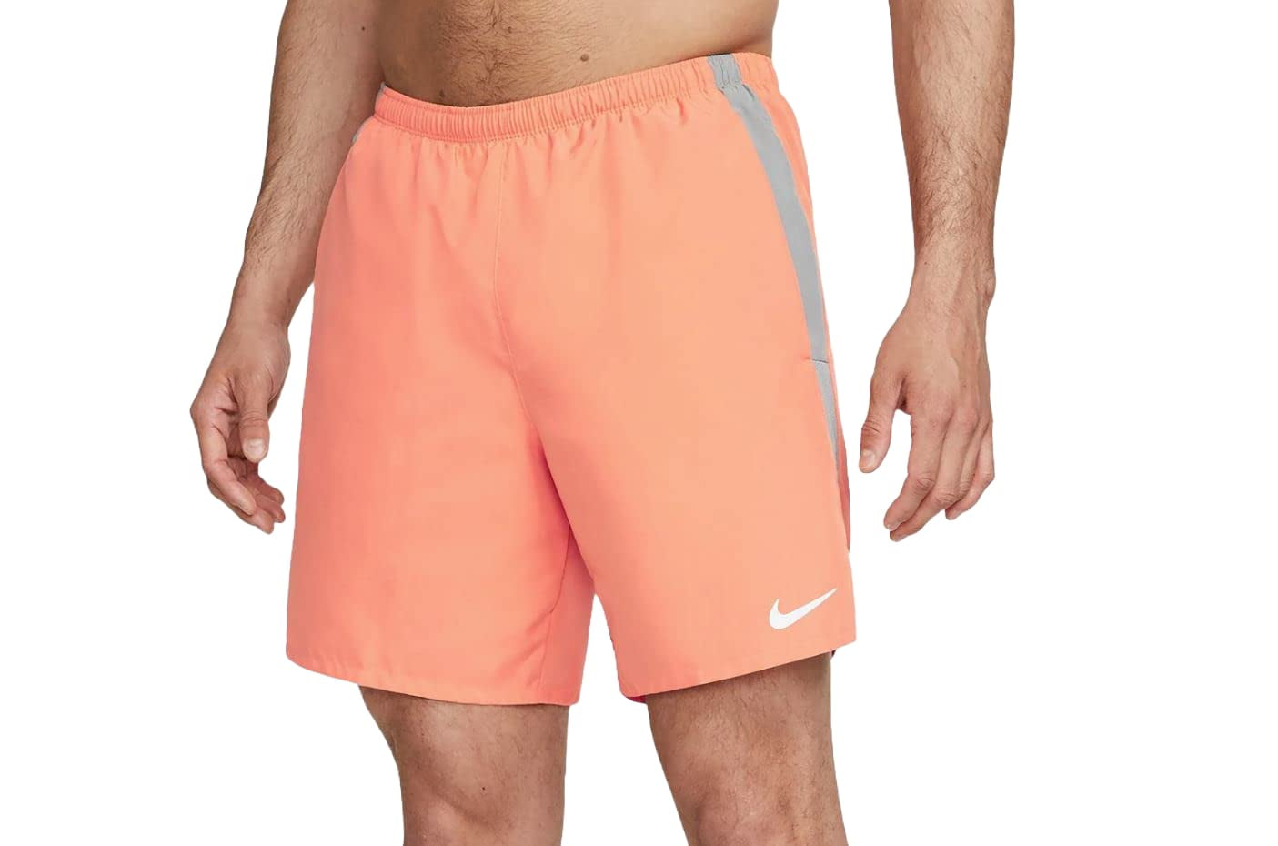 Nike Men's Challenger Brief-Lined 7� Running Shorts (Orange Trance) Size Medium