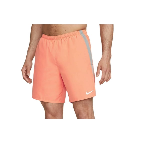 Nike Men's Challenger Brief-Lined 7� Running Shorts (Orange Trance) Size Medium