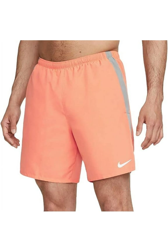 Men's Challenger Brief-Lined 7” Running Shorts- Orange Trance -(XX-Large)