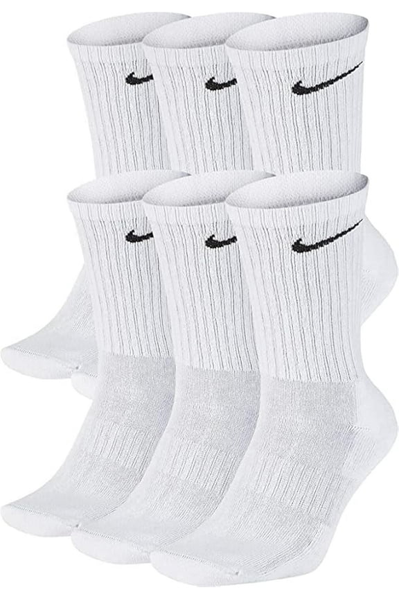 Men's and Women's Cotton Cushioned Training Socks. White (6)