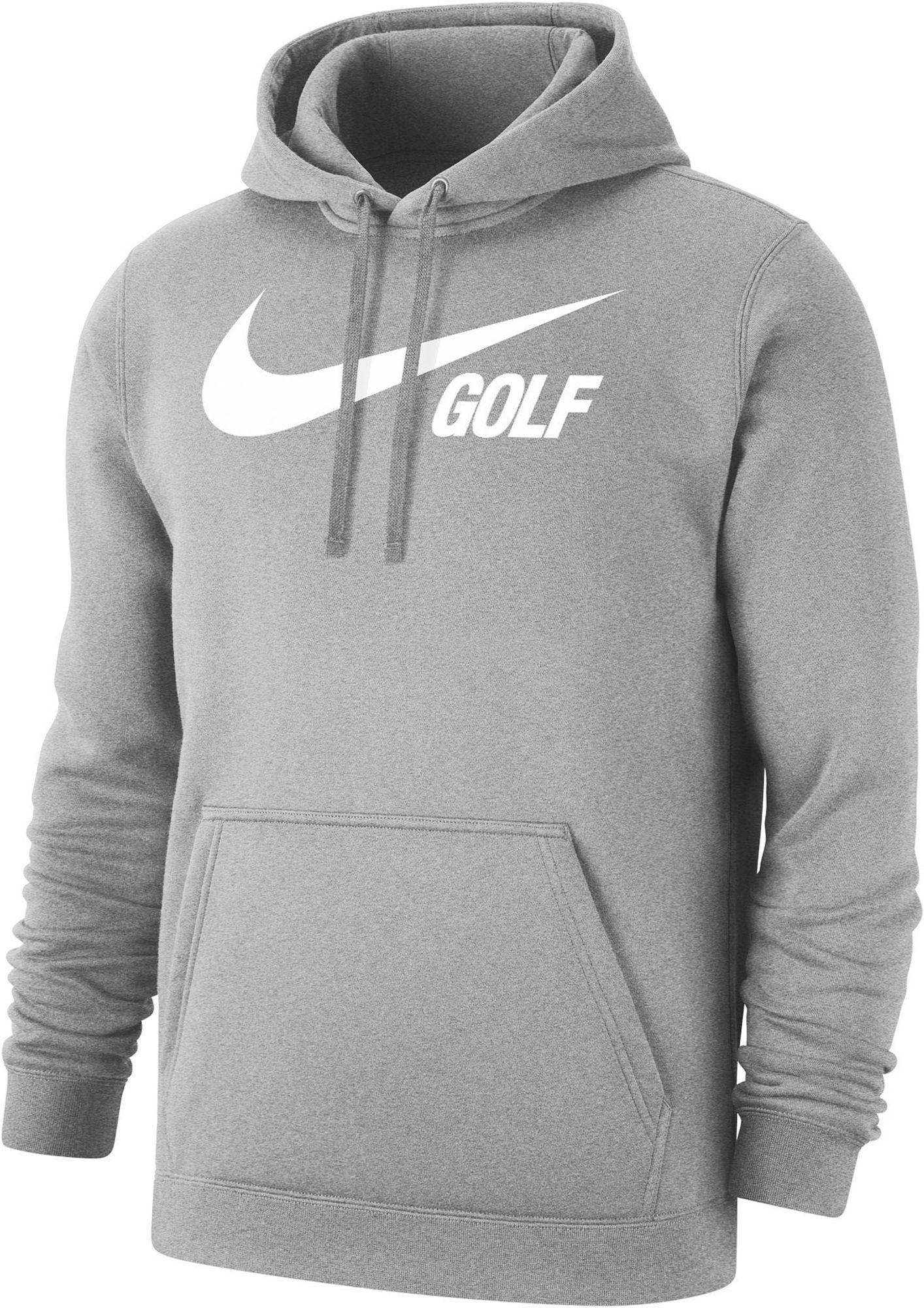 Nike Men s Club Fleece Golf Hoodie Grey L Walmart