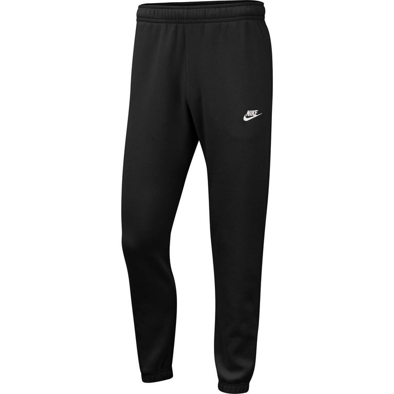 Nike Men's Club Open-Hemmed Pants Black | Black | White XL