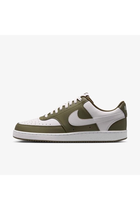 Men's Court Vision Low Shoe (Medium Olive/White) Size 11