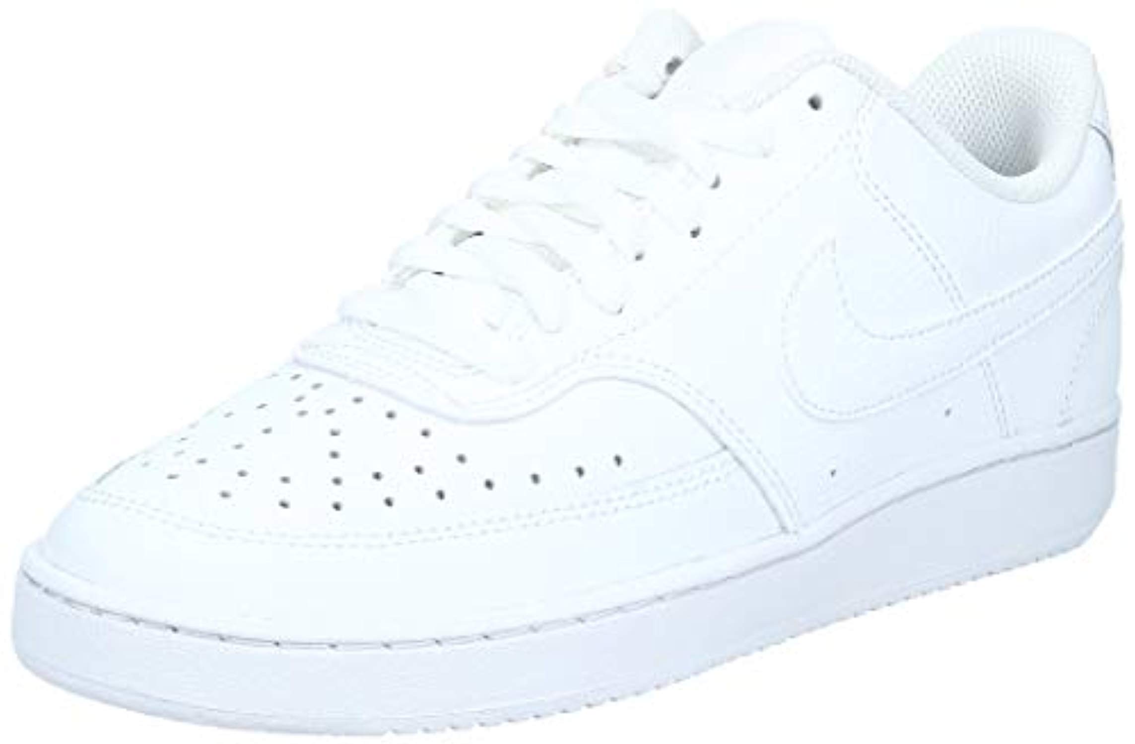 Nike Men's Court Vision Low Sneaker, White/Whiteblack, 12 Regular US - image 1 of 12