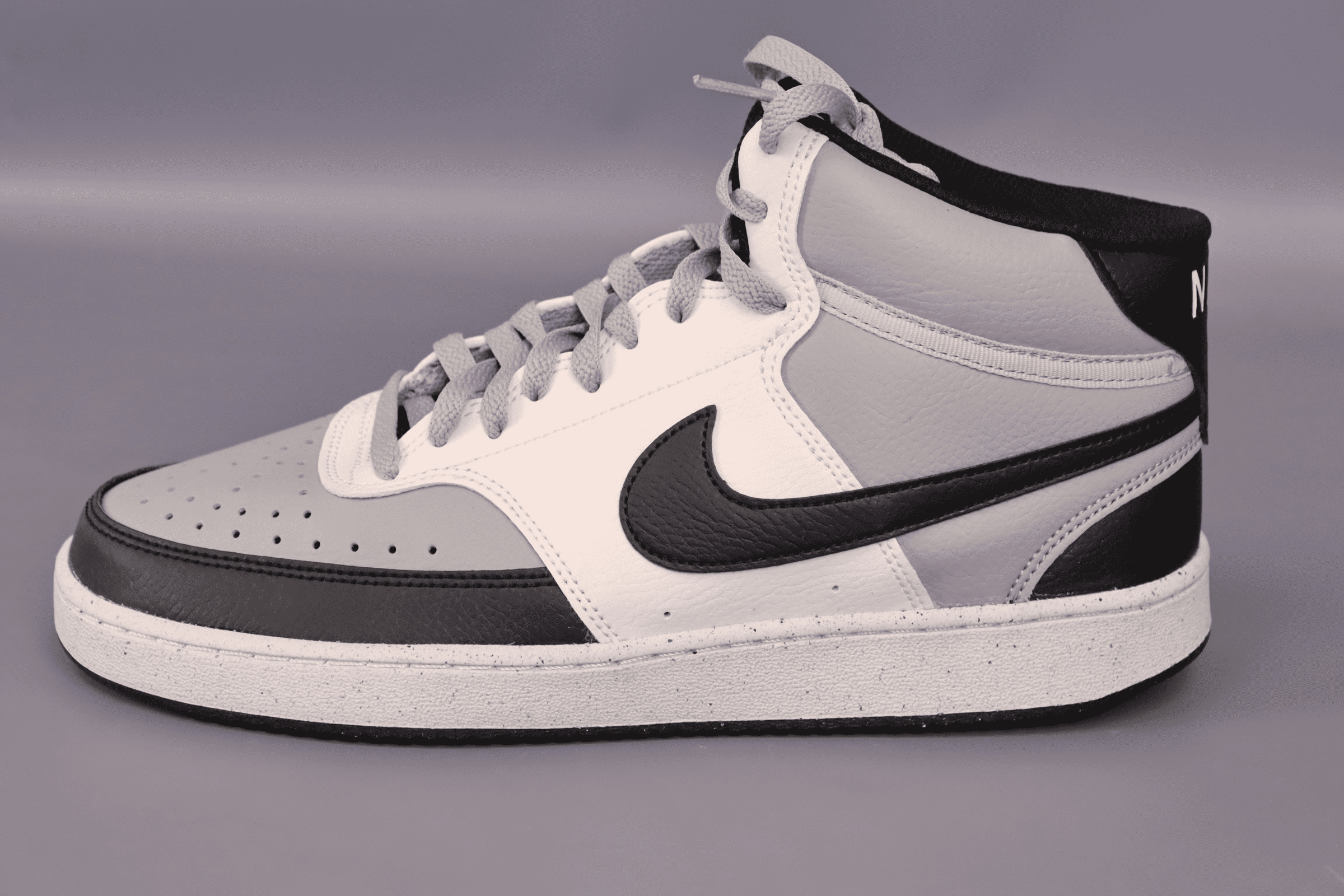 Nike Men's Court Vision Mid NN Lt Smoke Grey/Black-Sail