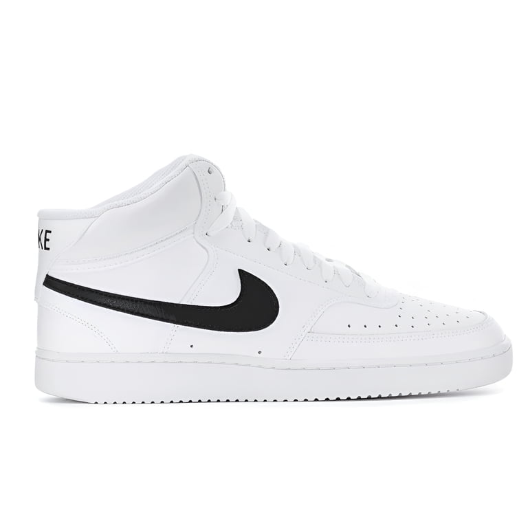 Nike Court Vision Mid Men\'s White and Black Sneakers Size 10 Nike Court Vision Mid Black/White - Walmart.com main image 4