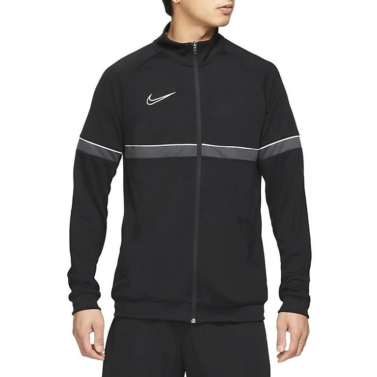 Nike Men's Dri-FIT Academy Knit Soccer Track Jacket, CW6113-014  Black/Anthracite, Large