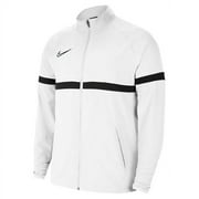 Nike Men's Dri-FIT Academy Knit Soccer Track Jacket, CW6113-100 White/Black, Medium