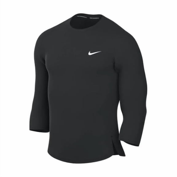 Nike Men's Dri-FIT Baseball Training Top 3/4 Sleeve, Black, Size 2XL