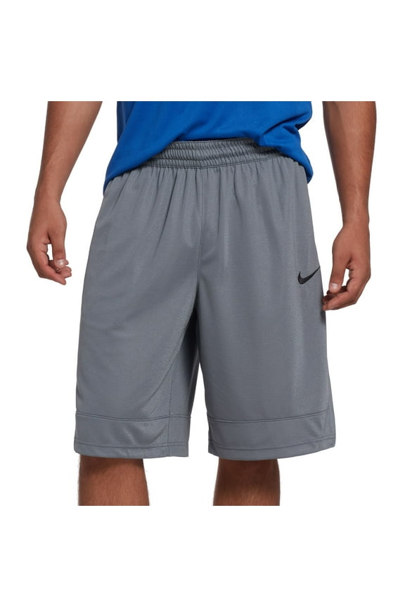 Men's Dri-FIT Icon Basketball Shorts with Side Pockets (Cool Grey/Black, Small)