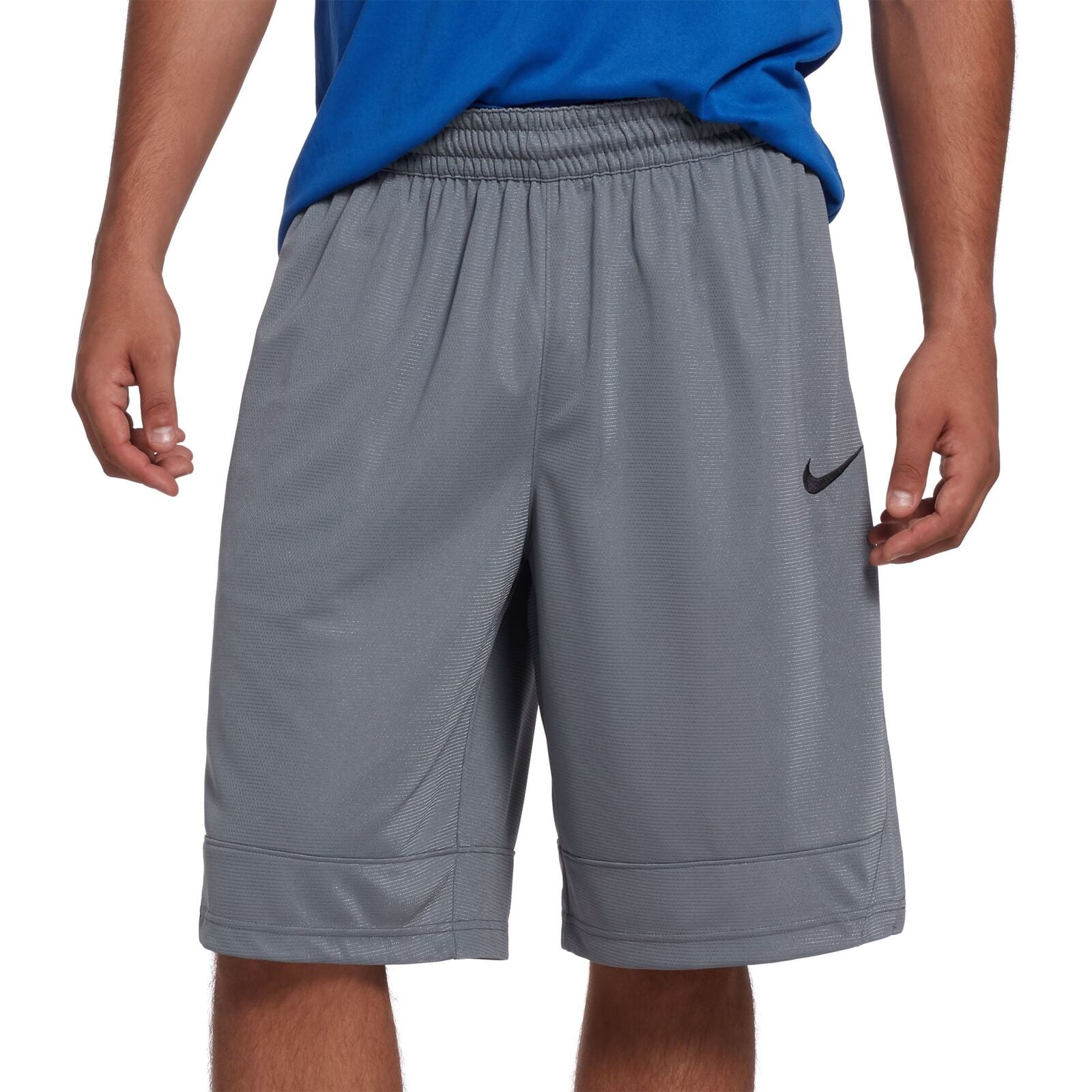Nike Men s Dri FIT Icon Basketball Shorts with Side Pockets Cool Grey Black Small Walmart