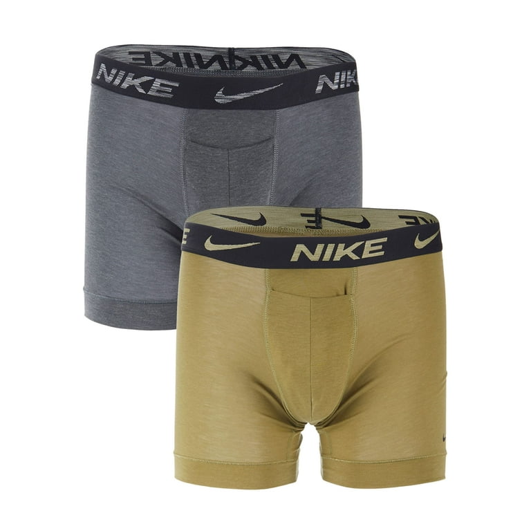 Nike Men`s Dri-FIT ReLuxe Boxer Brief 2 Pack XL Grey Olive