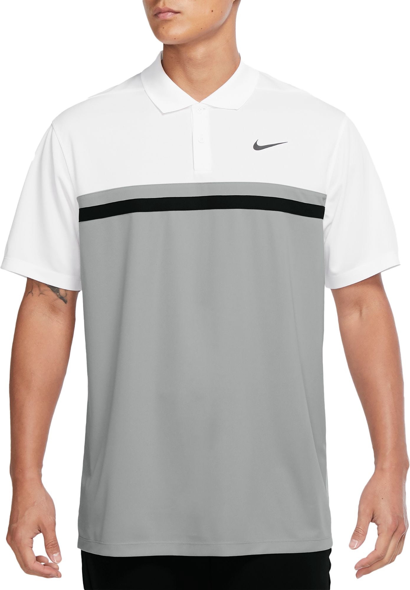 nike dry victory colorblock golf polo